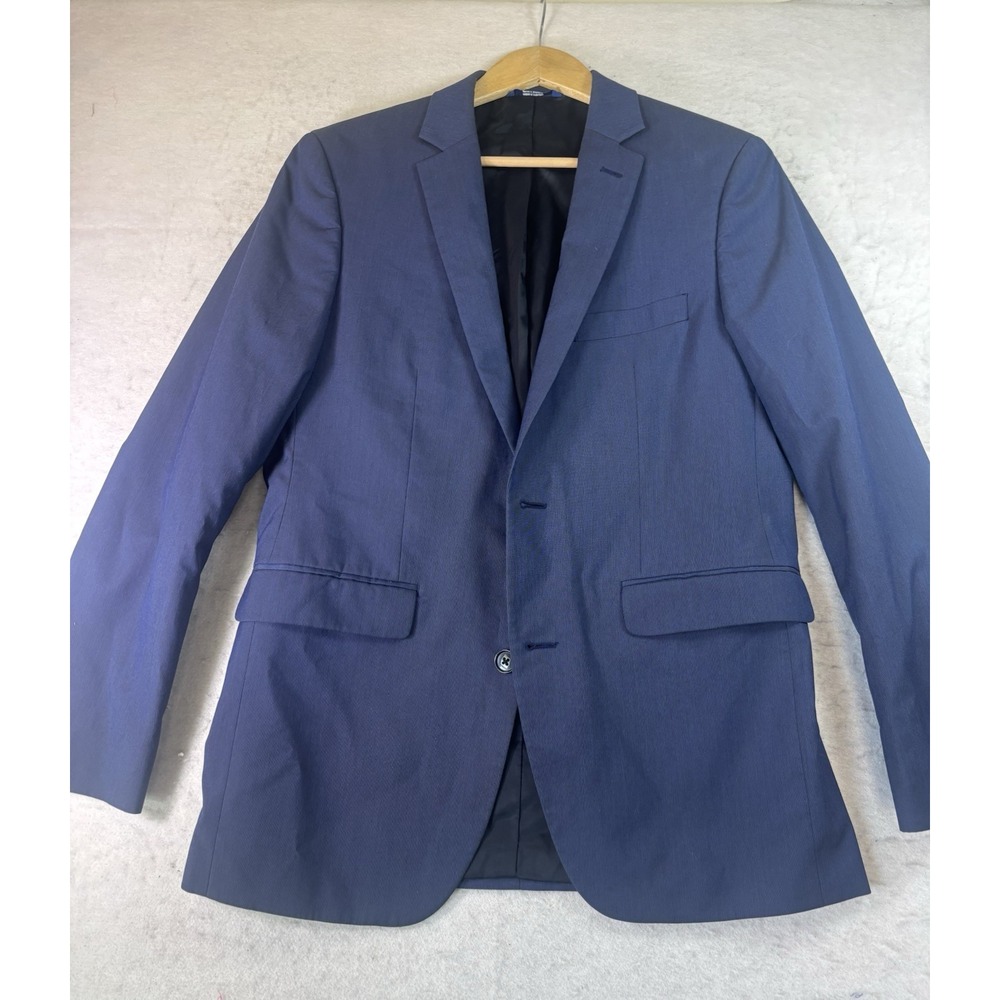 APT.9 Men's Sport Coat Blazer Navy Poly Blend Premier Flex 38R Extra Slim Fit